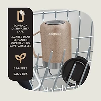 Tasse en acier inoxydable Contigo Streeterville avec couvercle anti-éclaboussures, 414 ml (14 oz), gobelet isotherme avec poignée pour café et thé, sucre roux paquet de 1