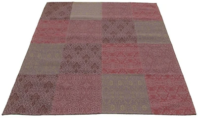 ECARPETGALLERY Tapis Fait à la Main pour Salon, Salle à Manger et Chambre à Coucher Transitionnel Collection Collage 5'5" x 7'5" en Gris