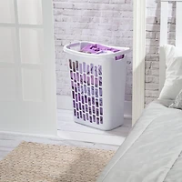 Sterilite Manne à Linge Ouverte Rectangulaire, Blanc