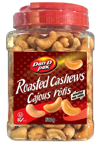 Dan D Pak Cajous rôtis non sales Poids Net: 500g