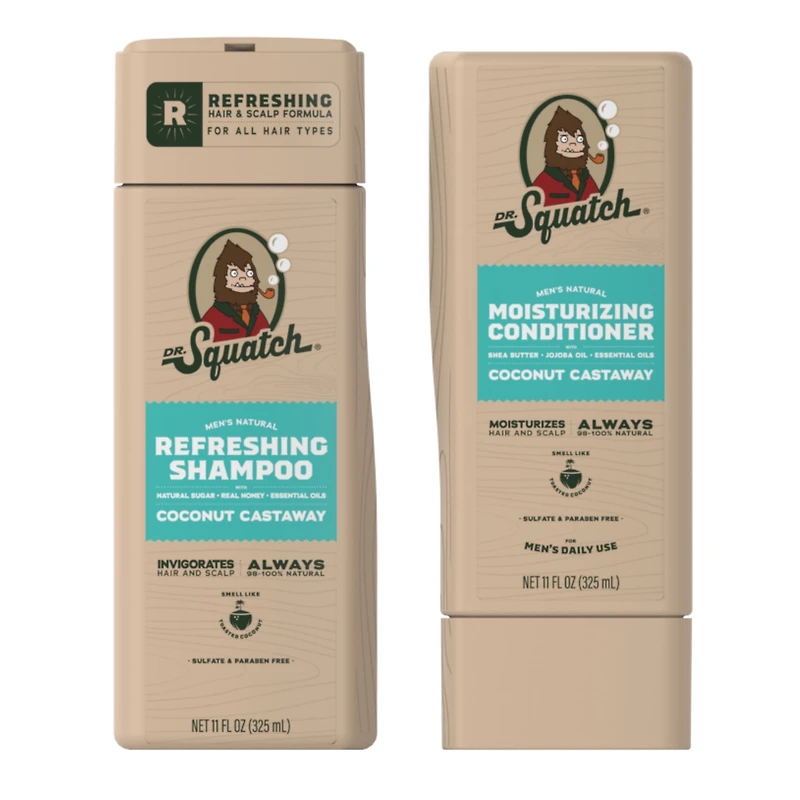 Shampooing naturel pour hommes Dr. Squatch Coconut Castaway, 325 ml