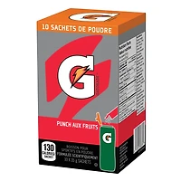 Gatorade Fruit Punch Sports Drink Powder 10 x 35g, Packets, 10 x 35 g