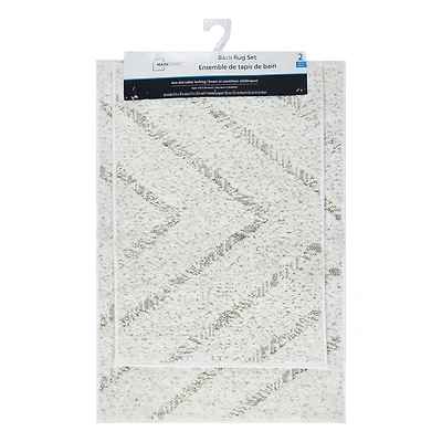 Mainstays Marbled V 2 Piece Bath Rug Set