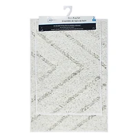 Mainstays Marbled V 2 Piece Bath Rug Set