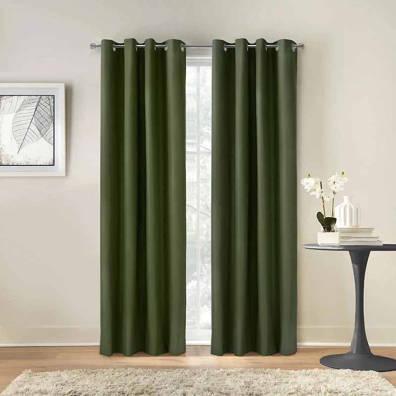 Loft Living Augustow occulant panneau de rideau à œillets 52 x 95 in Olive
