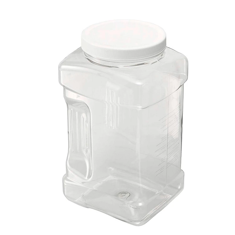 Rubbermaid Square Food Storage Jar, 3.8 Litre, White, 3.8 L