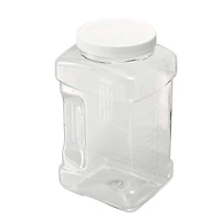 Rubbermaid Square Food Storage Jar, 3.8 Litre, White, 3.8 L