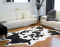 H-Luxe Faux Fur Cowhide Rug