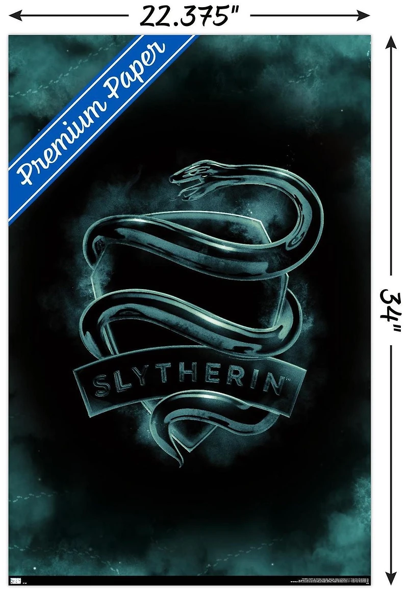 Harry Potter - Slytherin Crest Magic Wall Poster, 22.375" x 34"
