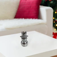 Disco Snowman With Hat Décor (Silver)