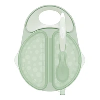 Dr. Brown’s™ Travel Fresh™ Divided Bowl and Soft-Tip Spoon Set with Travel Lid, BPA Free