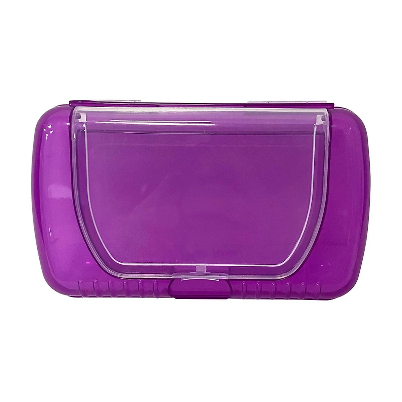 DOUBLE LAYER PLASTIC BOX PURPLE