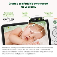 LeapFrog LF925-2HD, Moniteur de bébé Wi-Fi 1080p panoramique à 360 degrés et inclinaison à 2 camér affichage haute définition 720p de 5 po, veilleuse, vision nocturne couleur, (Blanc)