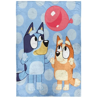 Bluey 'Floating Balloons Fleece Blanket, 100% Polyester, 62" x 90"