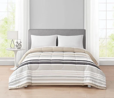Mainstays Sahara Stripe Reversible Comforter, 1 piece