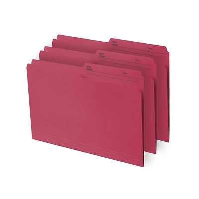 Continental Letter size File Folders. Red colour, 12 count