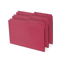 Continental Letter size File Folders. Red colour, 12 count