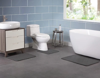 HomeTrends Ensemble de tapis de bain à mousse mémoire, 3 pièces