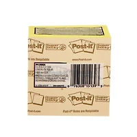 Feuillets auto-collants 654-6SSCY-C Post-it® 76mm x 76mm (3po x 3po)