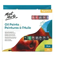 MONT MARTE Oil Paints Set 24pcs, 12 ml (0.4 US fl. oz), High Quality, Excellent Coverage, MM OIL PAINTS 24PC