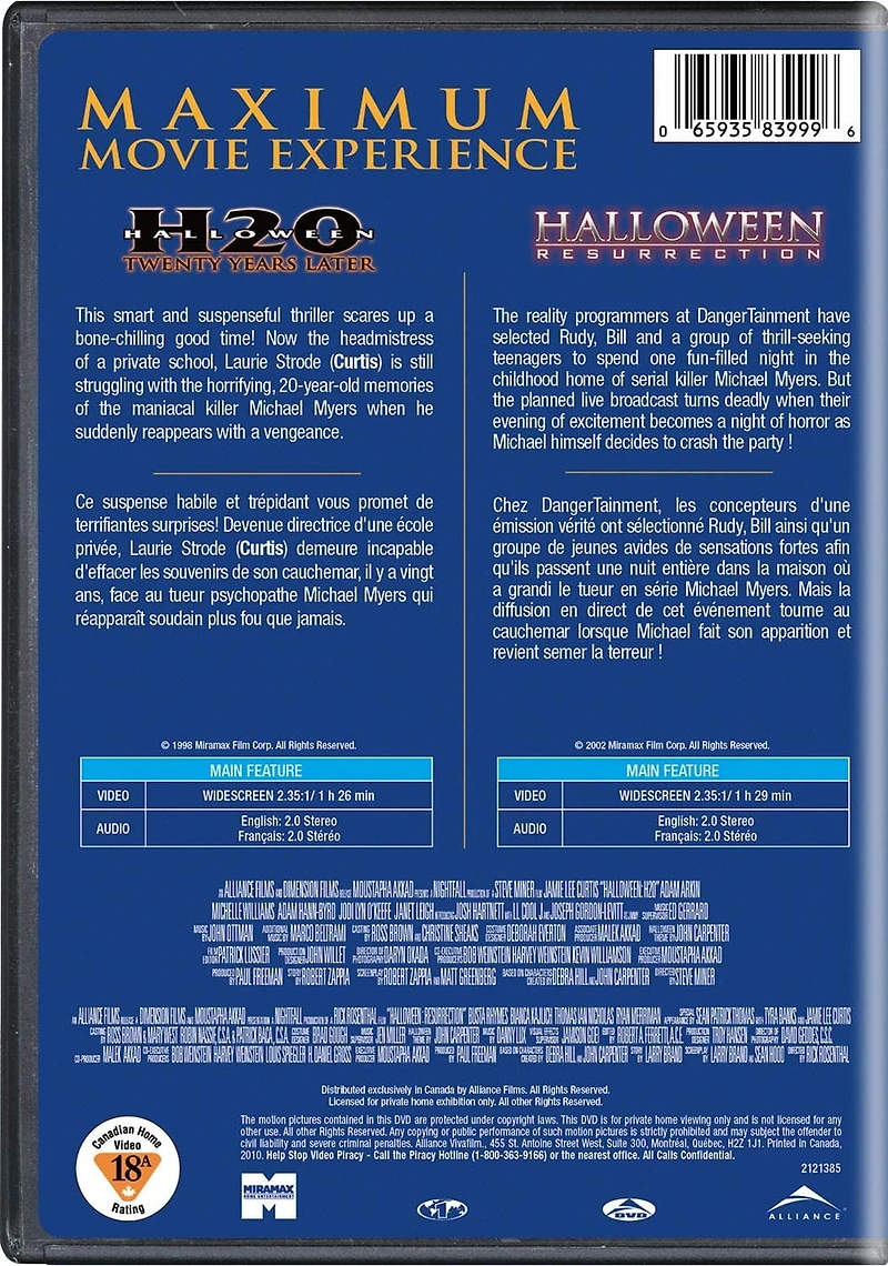 Halloween H20/Halloween Resurrection