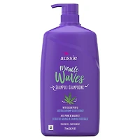 Aussie Miracle Waves Anti-Frizz Hemp Paraben-Free Shampoo, 778 mL