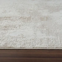 Tapis d'interieur abstrait Rug Branch Nomad, beige creme, moderne - Salon, chambre, salle a manger et cuisine<br>