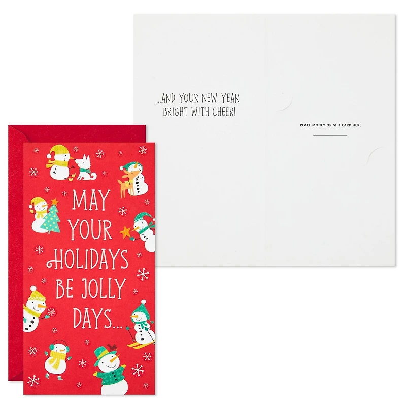 Hallmark Christmas Money or Gift Card Holders Assortment, Snowmen and Santa (6 Holiday Cards and Envelopes)