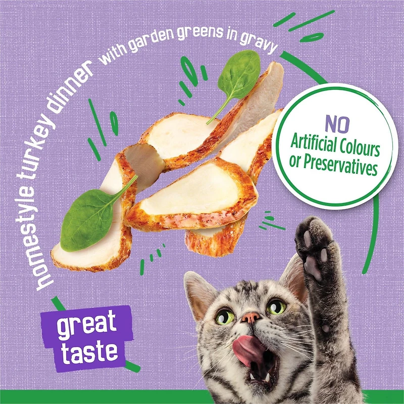Friskies Indoor Gravy Turkey Dinner Wet Cat Food 156g, 156 g