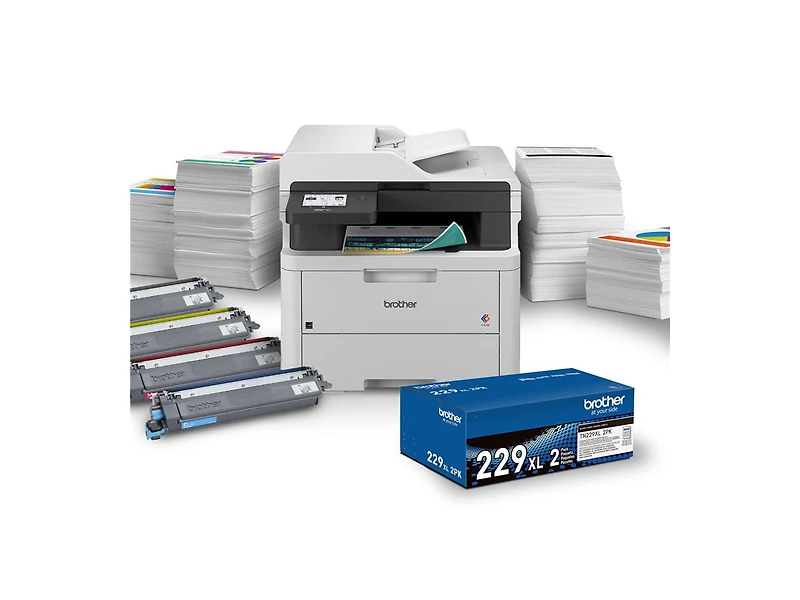 Imprimante laser couleur tout-en-un Brother MFC-L3720CDW sans fil avec fonctions impression, copie, numérisation et fax