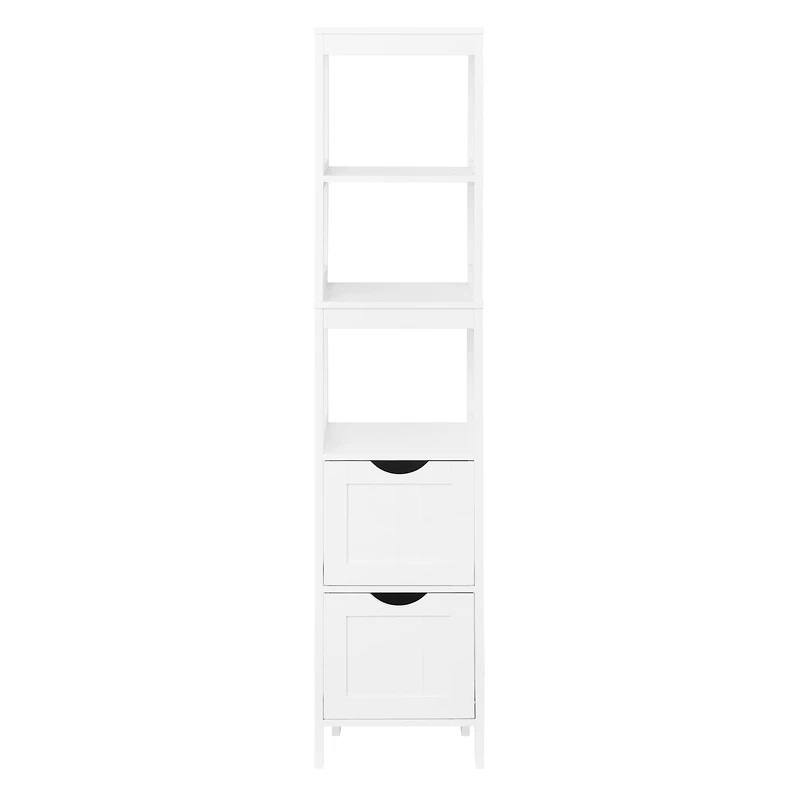 Era Colonna Storage Tower Organizer, White, Tall, 11.75x55.75in, Storage Tower