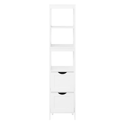 Era Colonna Storage Tower Organizer, White, Tall, 11.75x55.75in, Storage Tower