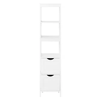 Era Colonna Storage Tower Organizer, White, Tall, 11.75x55.75in, Storage Tower