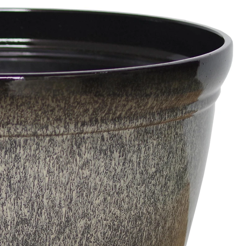 hometrends/ 14.5 inch Gradient Planter/Grey, 14.7in x 14.7in x 12.98in
