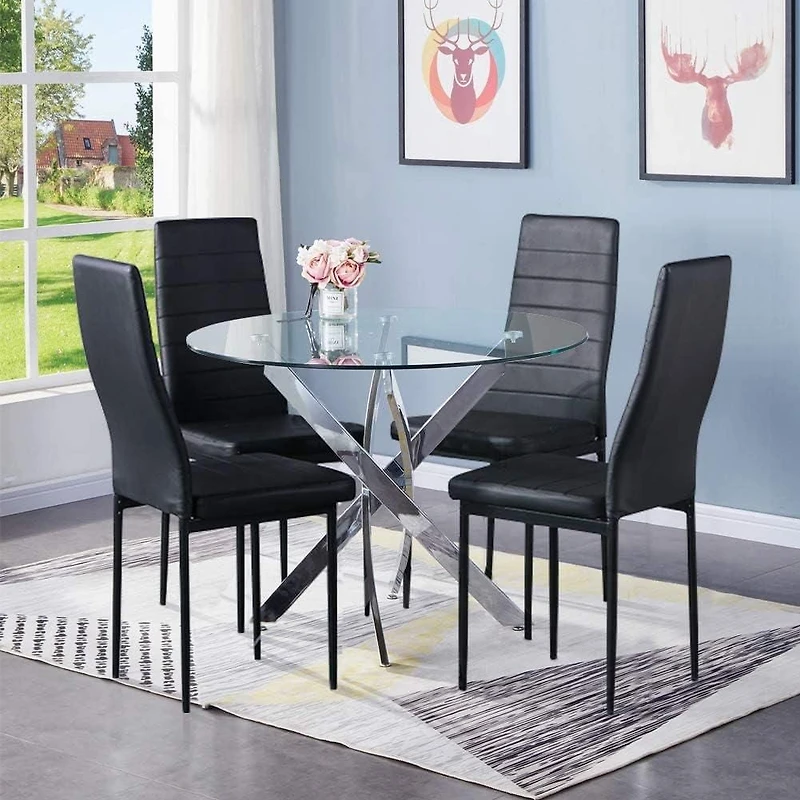 Heavenly Collection Star Dining Table with Tempered Glass