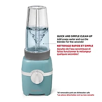 Starfrit Personal Blender - Two 828ml Cups - Two Blades - High, Low & Pulse Modes - 300W - Eucalyptus, Blender