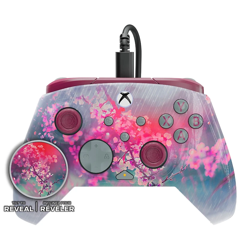 Manette de gaming filaire Turtle Beach Rematch Advanced - Sous licence pour Xbox Series X|S, Xbox One et PC Windows - Lenticulaire, multi-design, boutons programmables, gâchettes - Kyoto Bloom