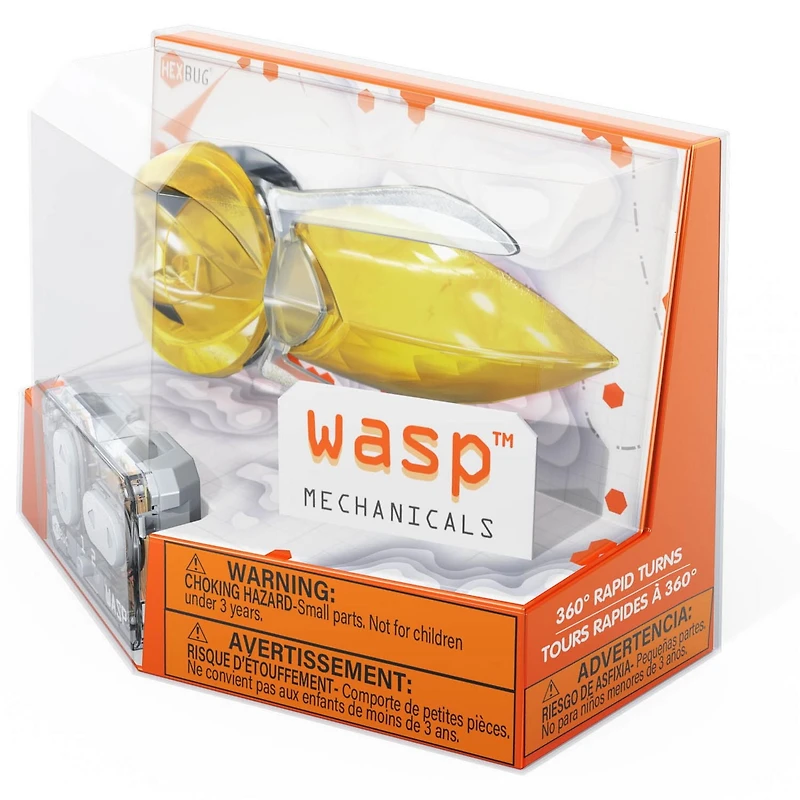 HEXBUG Wasp, Insecte commandé à distance, Jouet insecte factice, Spécimen robot motorisé, cadeau pour garçons et filles à partir de 3 ans