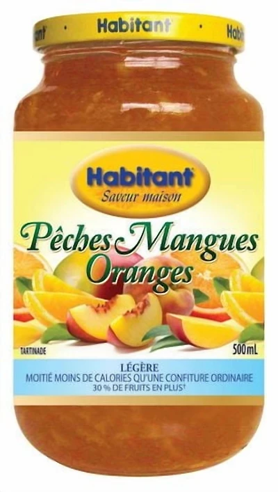 Habitant Légère Pêche Mangue Orange Tartinade