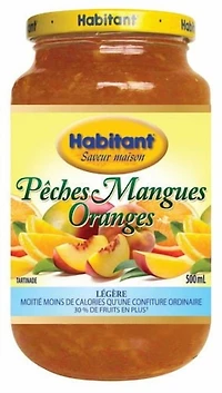 Habitant Légère Pêche Mangue Orange Tartinade