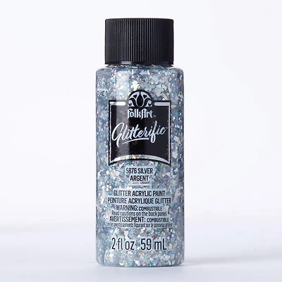 FolkArt Glitterific Acrylic Paint Silver, FolkArt Glitterific Paint
