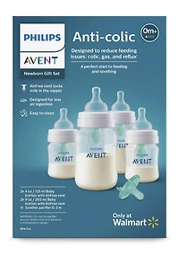 Philips Avent Anti-colic Baby Bottle With AirFree Vent Newborn Gift Set Exclusively at Walmart, SCD306/00, Avent Newborn Gift Set