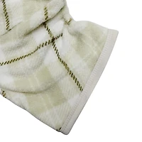 Way to Celebrate Vêtements pour chiens: Pyjama en molleton pour chiens, carreaux ivoire avec une sérigraphie scintillante de renne, taille XS-XL