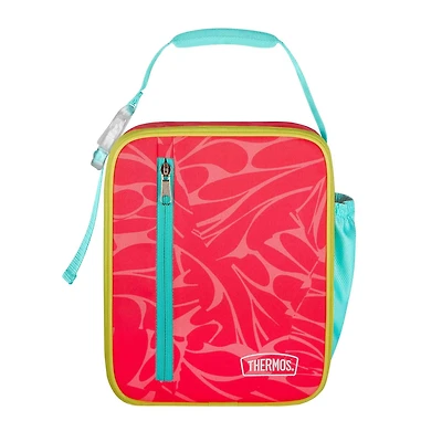 Thermos Kids Upright Reusable Lunch Box with Liner, Pink, Side Pocket, 100% PVC Free