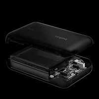 Belkin BoostCharge Portable Power Bank, 2.2in/5.7cm Integrated Cable 10,000mAh PD 20W Fast Charge USB-C Power Delivery, Portable iPhone Charger for iPhone 15 Series, iPad Pro, Galaxy S24 & More Black, BEL 10K 20W CABLE PWRBNK BLK
