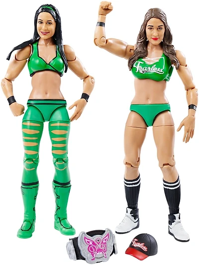 Coffret Combat de la WWE comprenant les figurines Nikki Bella et Brie Bella, paq. de 2