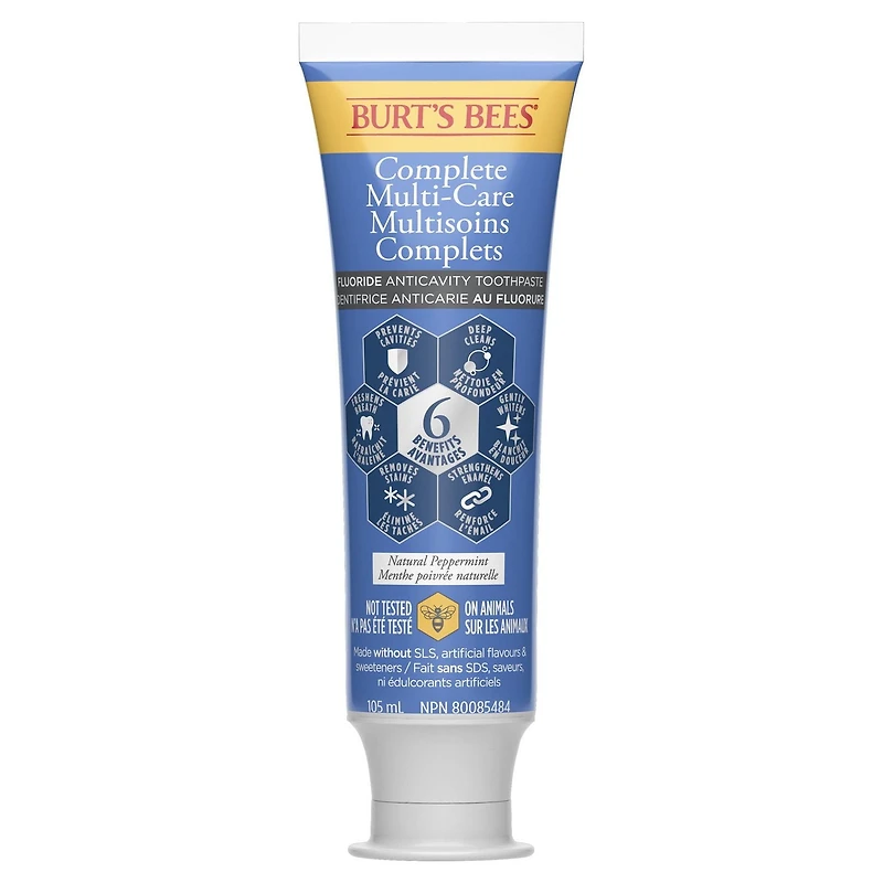 Burt's Bees Dentifrice Multisoins Complets, Saveur d'Origine Naturelle