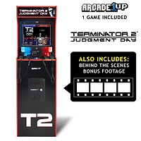 Arcade1Up Terminator 2 Deluxe Arcade Machine – 17" Color Screen, Real-Feel Arcade Light Guns, Wi-Fi Leaderboards, Classic Video Game, Perfect for at-Home Gaming