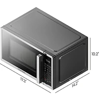 Chefman 20L (0.7 Cu ft) Countertop Microwave Oven, 700 Watts - Stainless Steel, New