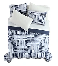 Ensemble de literie de Grille abstraite de 7 pièces Grand lit - Rentrée des classes! Tailles:1 PL/5PC, 2 places/7PC，grand lit/7PC